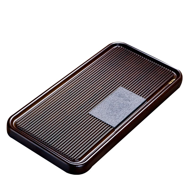 

Tea tray, water stone tea set, whole bamboo simple drainage tea table