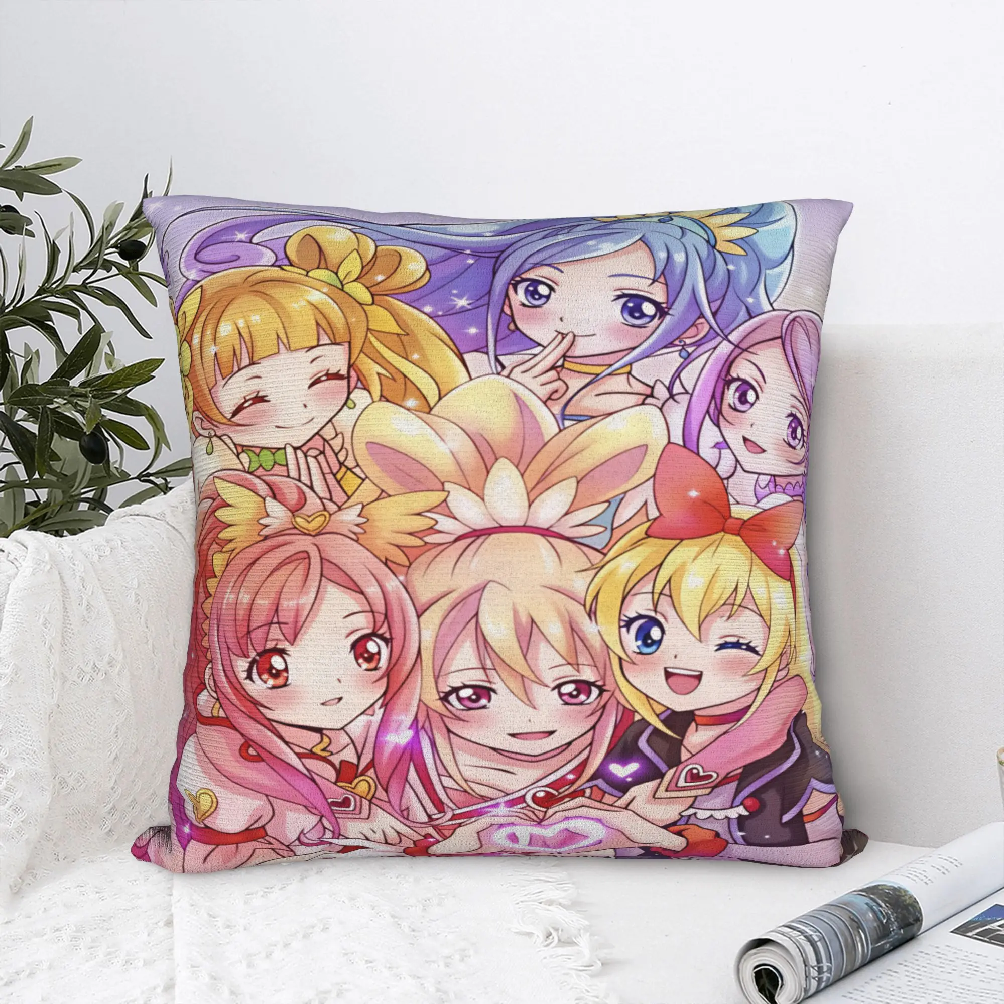 Pretty Cure  Pillowcases  Retro Trendy Pillow Case For Living Room Bed Chair Design Pillow Cover