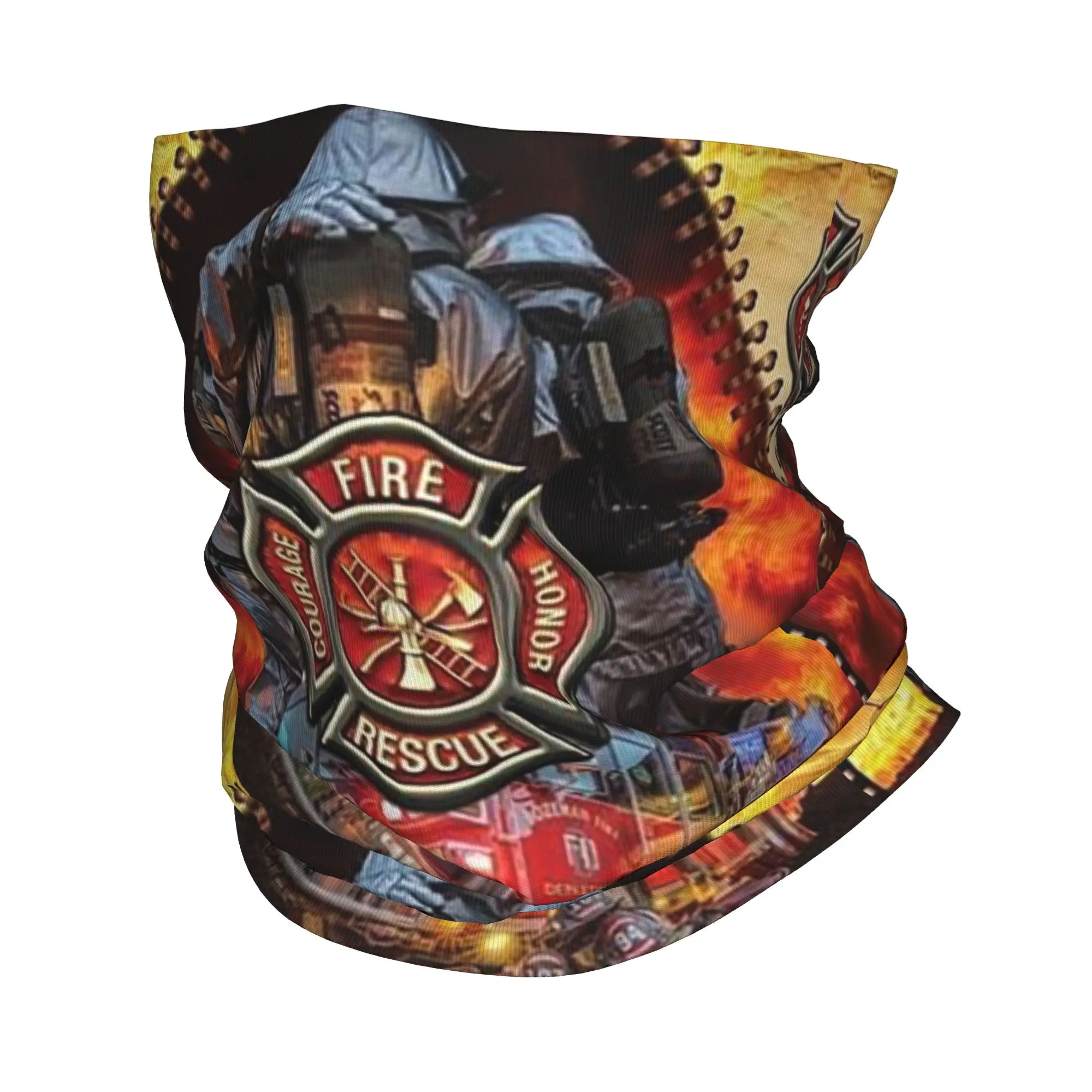 Firefighters Bandana Neck Gaiter Printed Mask Scarf Multi-use Cycling Scarf Outdoor Sports Unisex Adult