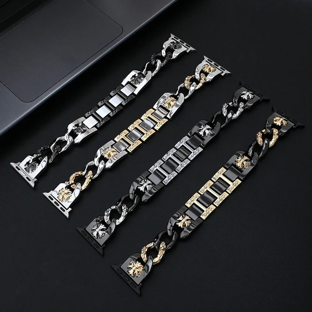 Diamond Case Band for Apple Watch Series 9 41mm 45mm Ultra 2 49mm Women Luxury Slim Bracelet iwatch 8 7 se 4 5 6 38 40mm 42 44mm