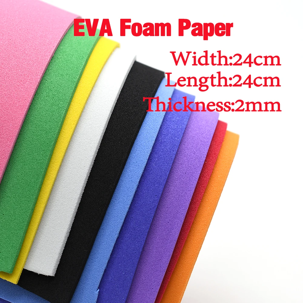 MNFT 4Pcs 2mm 24x24cm Fly Tying Foam EVA Paper Sheet for Floating Dry Fly Grass Hopper Popper Carp Bugs Fly Tying Material