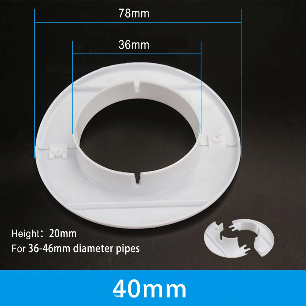 

Cable Passage Pipes Air Conditioning Pipes 1pcs Hole Cover Rosettes Cover Tough White 40-80mm Frost Resistant Part