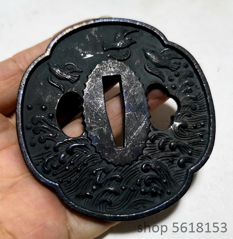 Alloy old birde tsuba for Japanese sword katana wakizashi tanto