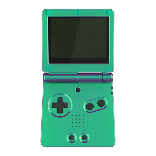 Imagen 2 del producto Carcasa de repuesto eXtremeRate para Gameboy Advance SP (GBA SP) - Camaleón Verde Púrpura