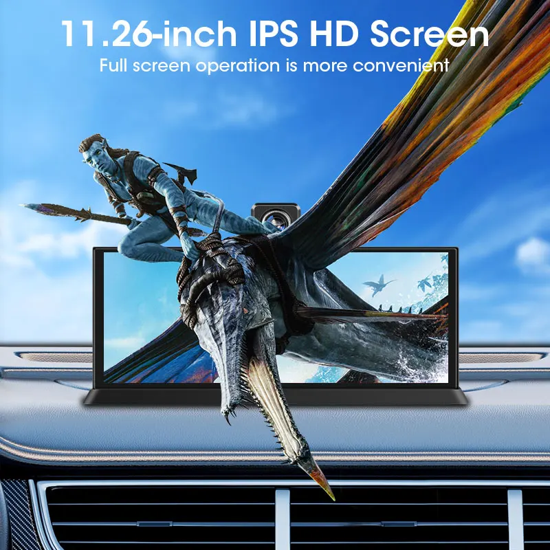 10.26/11.26 inch 4K Dashcam Wireless Carplay Android Auto Car DVR Rearview Camera Video Recorder Multimedia Car Accessorie FM