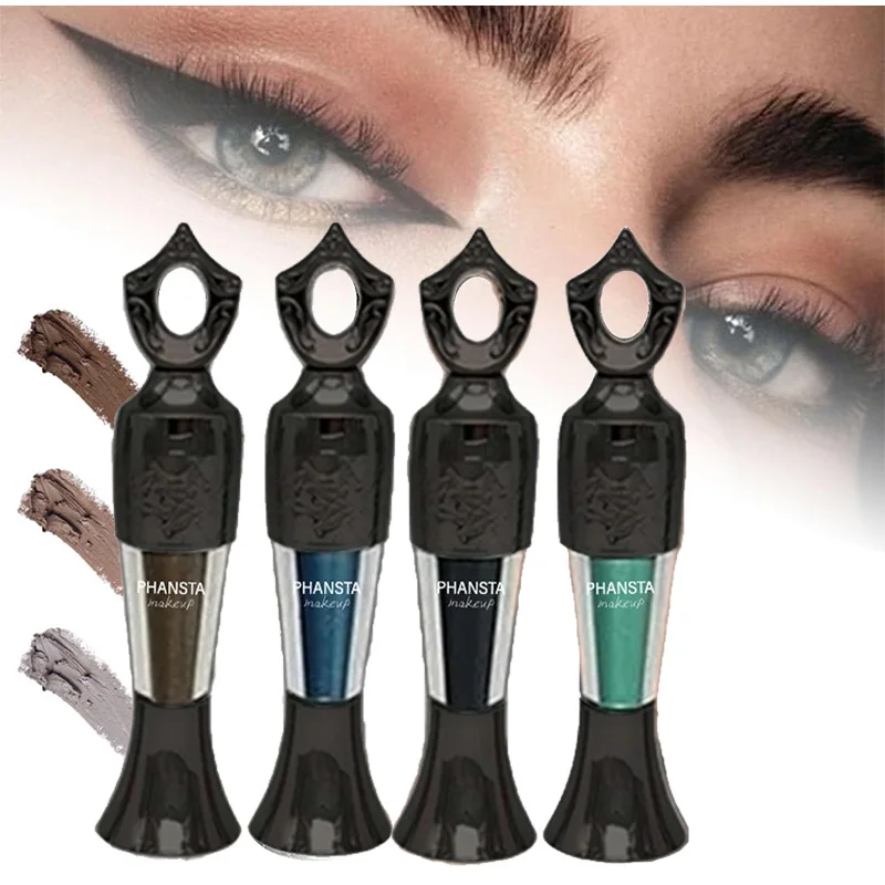 4color Retro Bottle Powder Eyeliner Mineral Powder Eye Liner Stick Waterproof Long Lasting Black Kohl Eyeshadow No Smudge Makeup