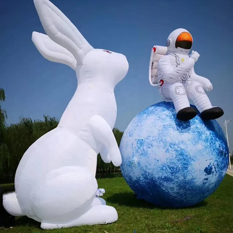 Festival outdoor decoration Giant Inflatable Astronauts Led Inflatable Moon