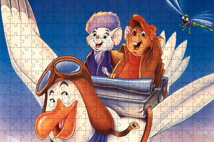 Cartoon Disney Movie The Rescuers Jigsaw Puzzles 300/500/1000 Piece Puzzles for Adult Kids Room Decoration Game Toys Gift