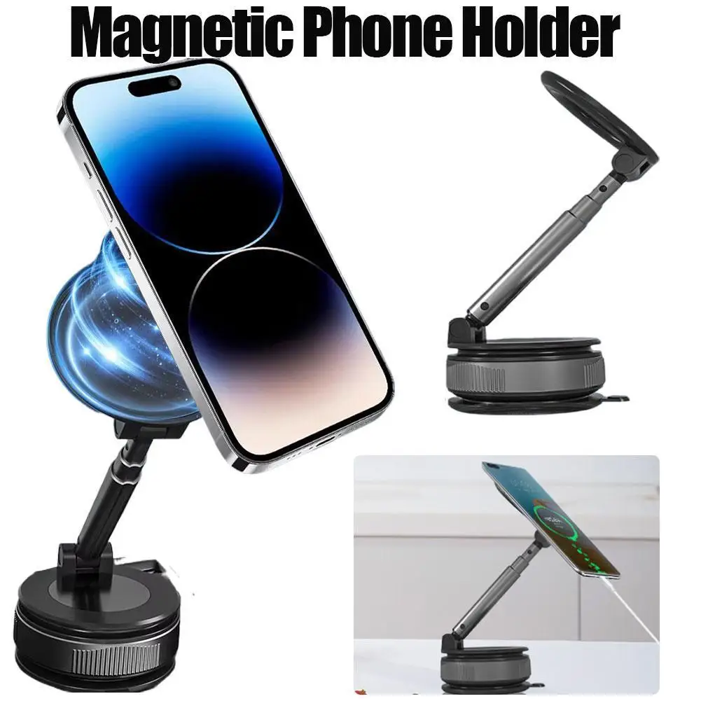 

Magnetic Vacuum Adsorption Mobile Phone Fixed Bracket Navigation Bracket For Car Dashboard Retractable Arm + 180° Rotation