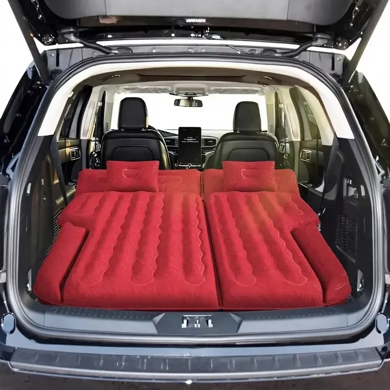 OEM Custom SUV Air Mattress Trunk Upgraded Car Camping Mattress Flocked Surface 210T Fabric Bottom Puncture Resistant Quick