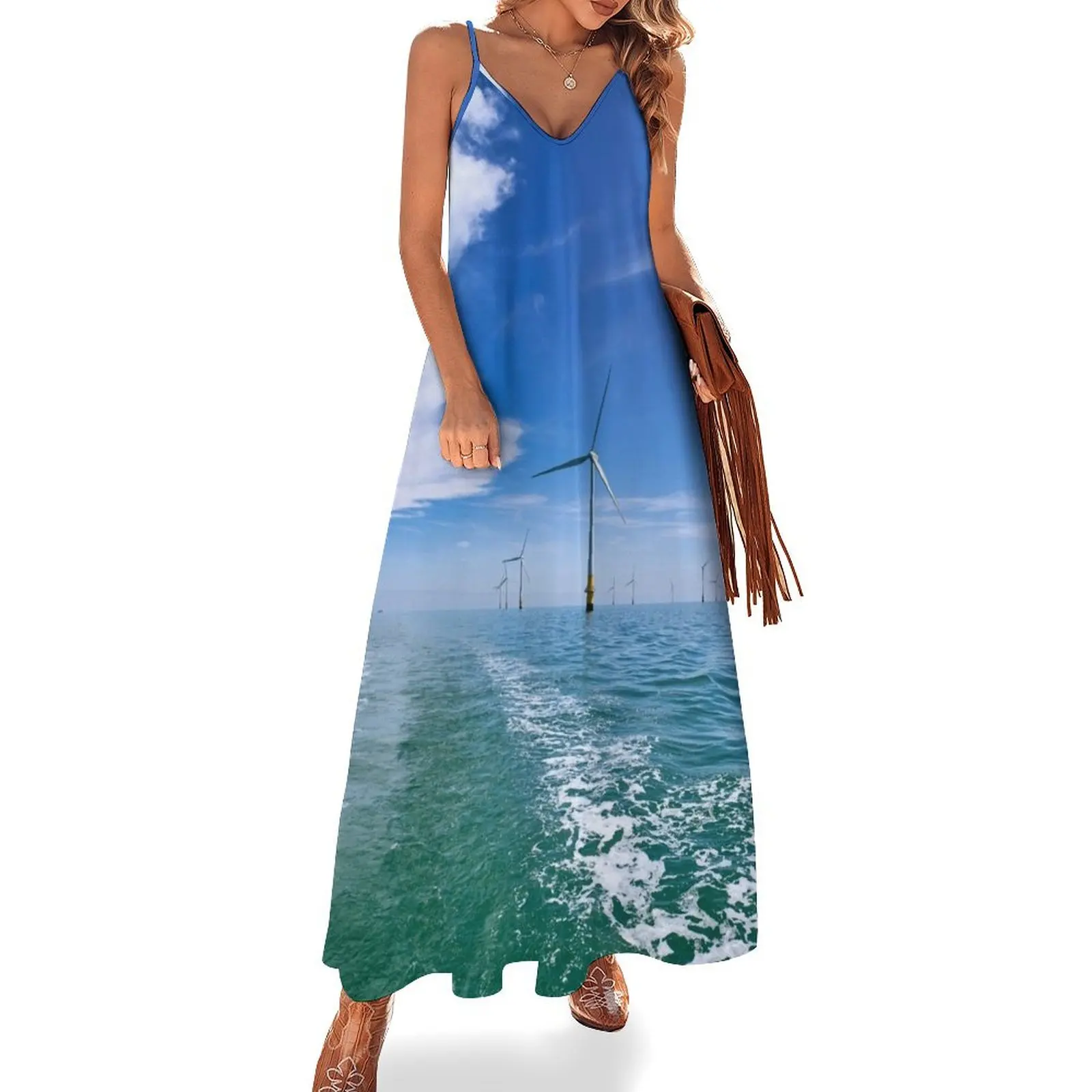 Kentish Flats Offshore Wind Farm Sleeveless Dress summer woman dress 2025 dress summer Womens dresses