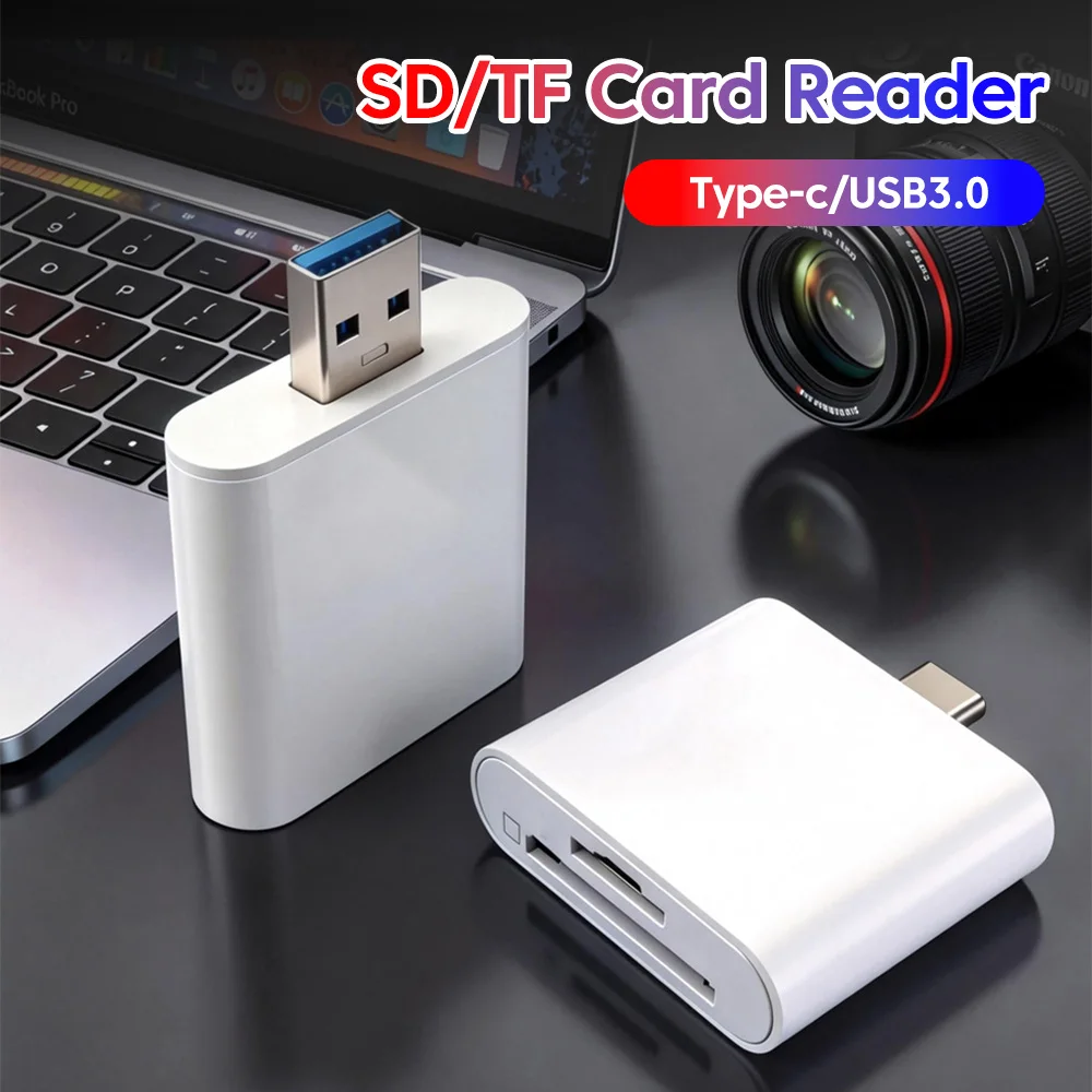 USB Type-C 3.0 to SD/TF Card Reader External Storage Stretch for Memory Stick USB C 3.0 For Iphone 17 Samsung SD/TF Card Reader