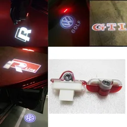 차량용 LED 문짝 로고 프로젝터 조명, VW 비틀 골프 4 GTI GTD GTE Rline R 제타 MK3 MK4 1J0 947 411 장식 액세서리, 4X