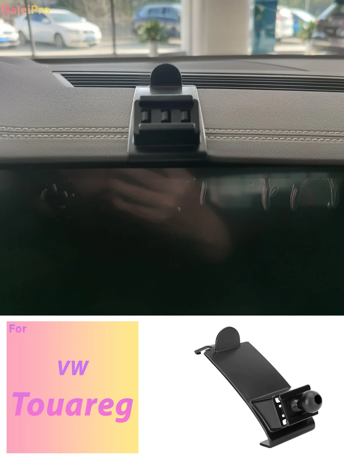 Maßgefertigte Magnetische Handyhalterung mit Luftstromkühlung für Volkswagen VW Touareg 2018-2026, 360° Drehbar ° Schwenkbare Telefonhalterungsbasis – Detail 1