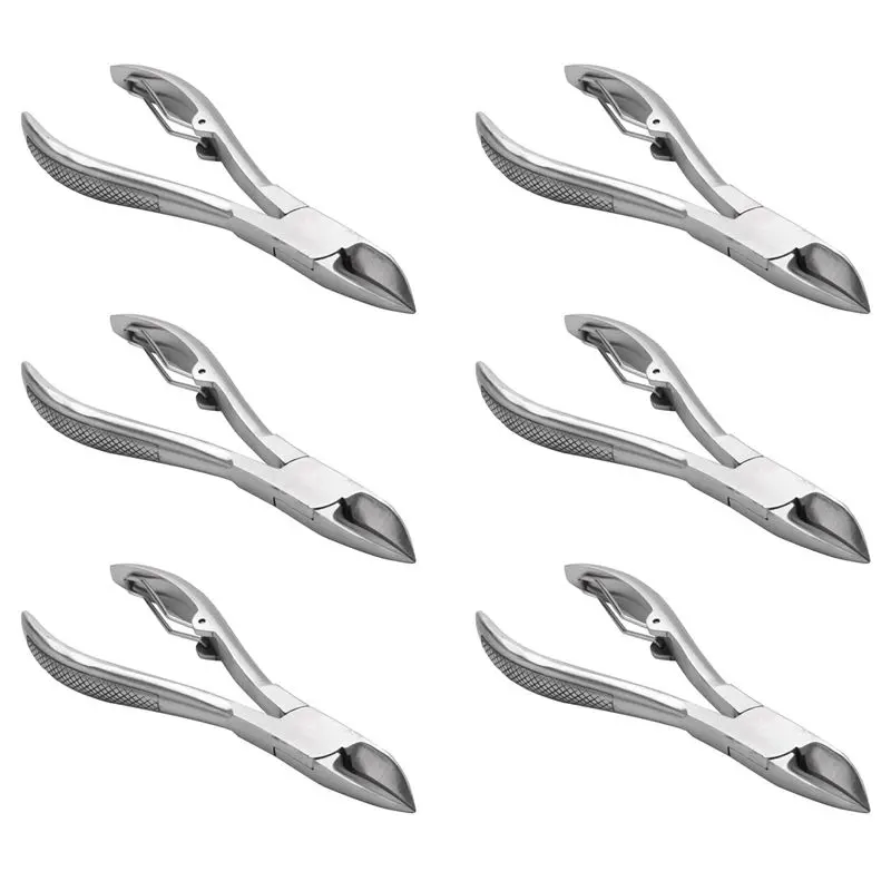 

6X Professional Feet Toe Nail Clippers Trimmer Cutters Paronychia Nippers Chiropody Podiatry Stainless Foot Care Tools
