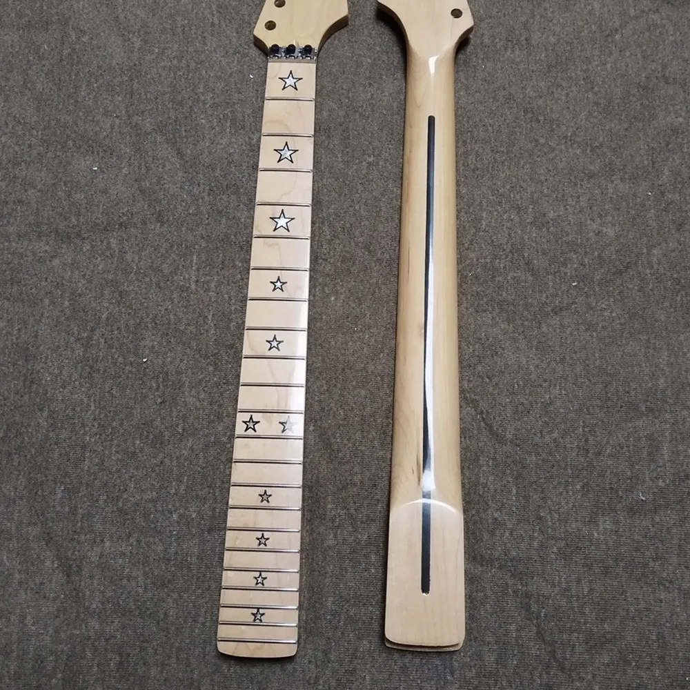

22Frets Locking nut Maple Electric Guitar Neck Inlay Star Guitar Accessories Parts Musical Instruments Can Be Customized
