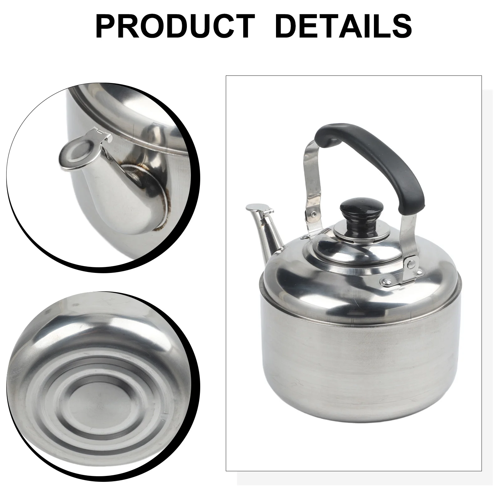 Thickened Stainless Steel Whistling For Kettle Compatible with Induction Gas and Electric Heating Elements for Daily Kitchen Use - view 4