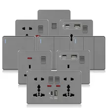 Uk 13A Quick Charge 18W Wall Socket With Usb, Dual Usb Outlet, 110-250V