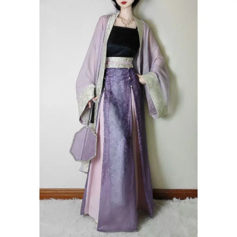 

Новый Hanfu Purple Gas Donglai Daily Work Out of Long Skirts Women