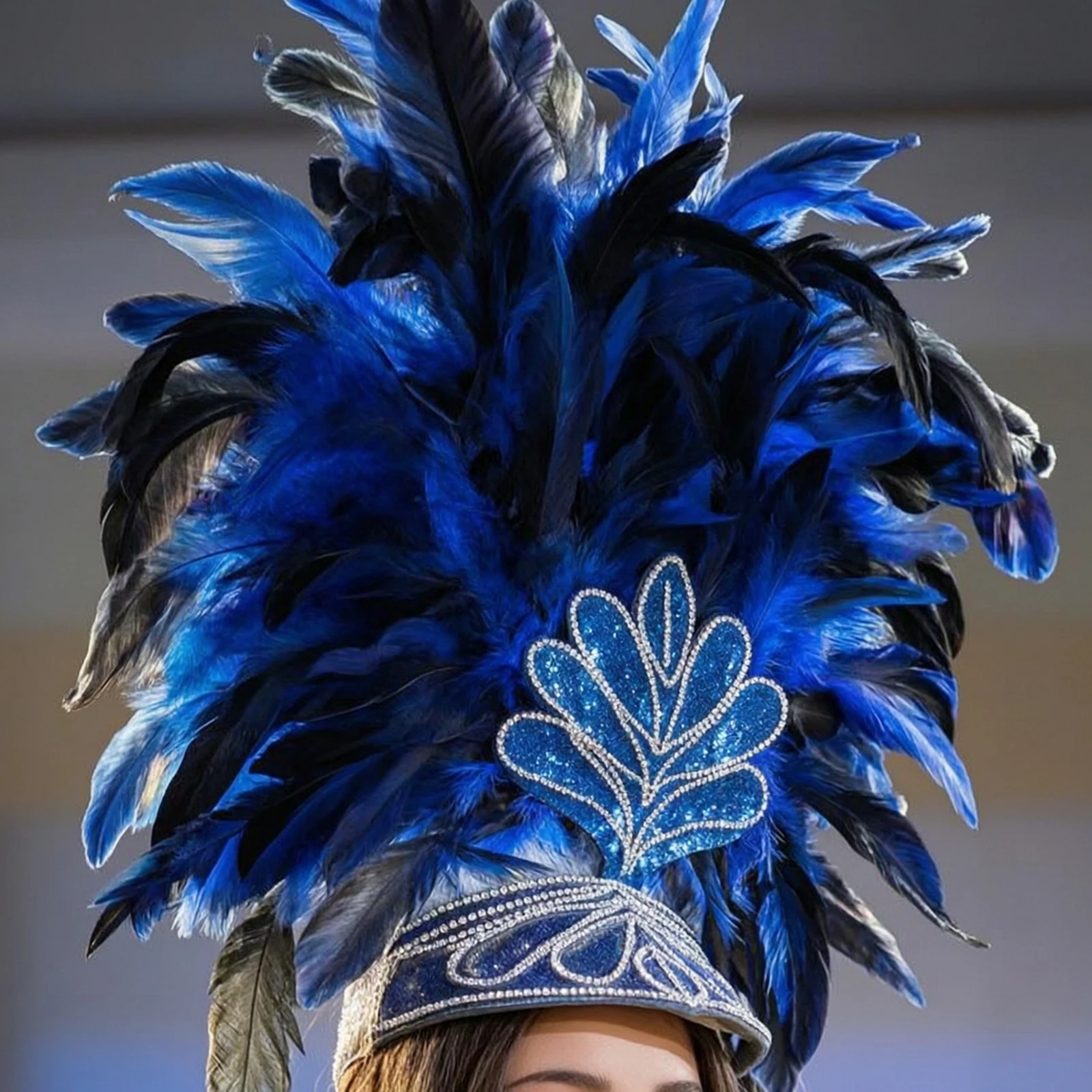 Feather Headpiece Oversized Feather Headband Costume Headpiece with Feathers Vibrant Fascinator Bendable for Performers
