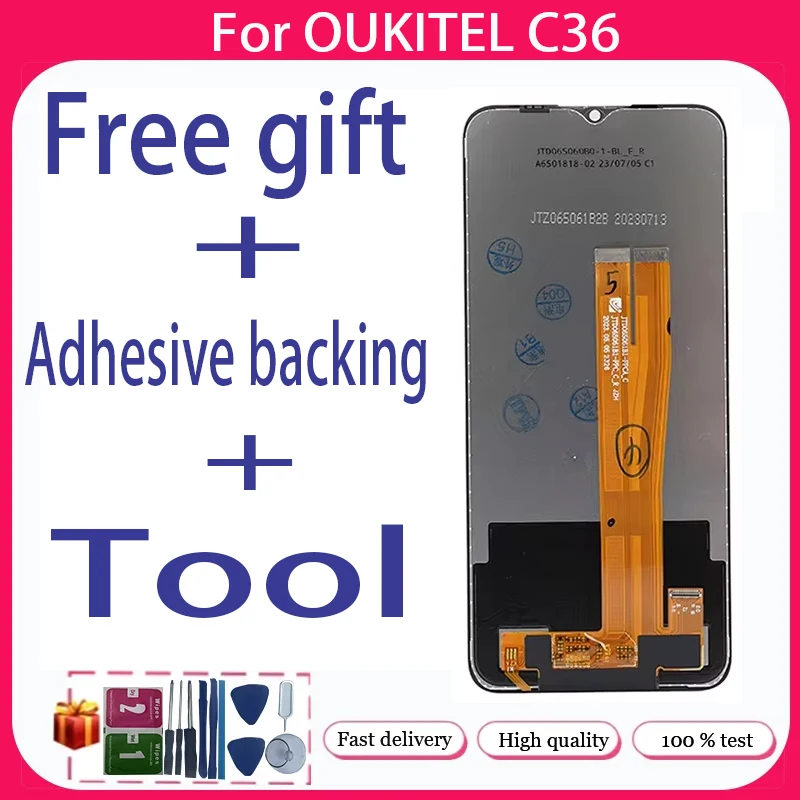 For OUKITEL C36+ LCD Display + Touch Screen+Free adhesive backing+Tool