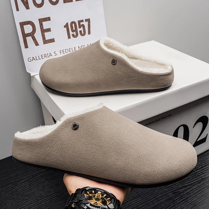 Daily Wear Cotton Slippers Soft Plush Lining Durable Anti Skid Sole Comfort House Shoes for Indoor Household Scenarios