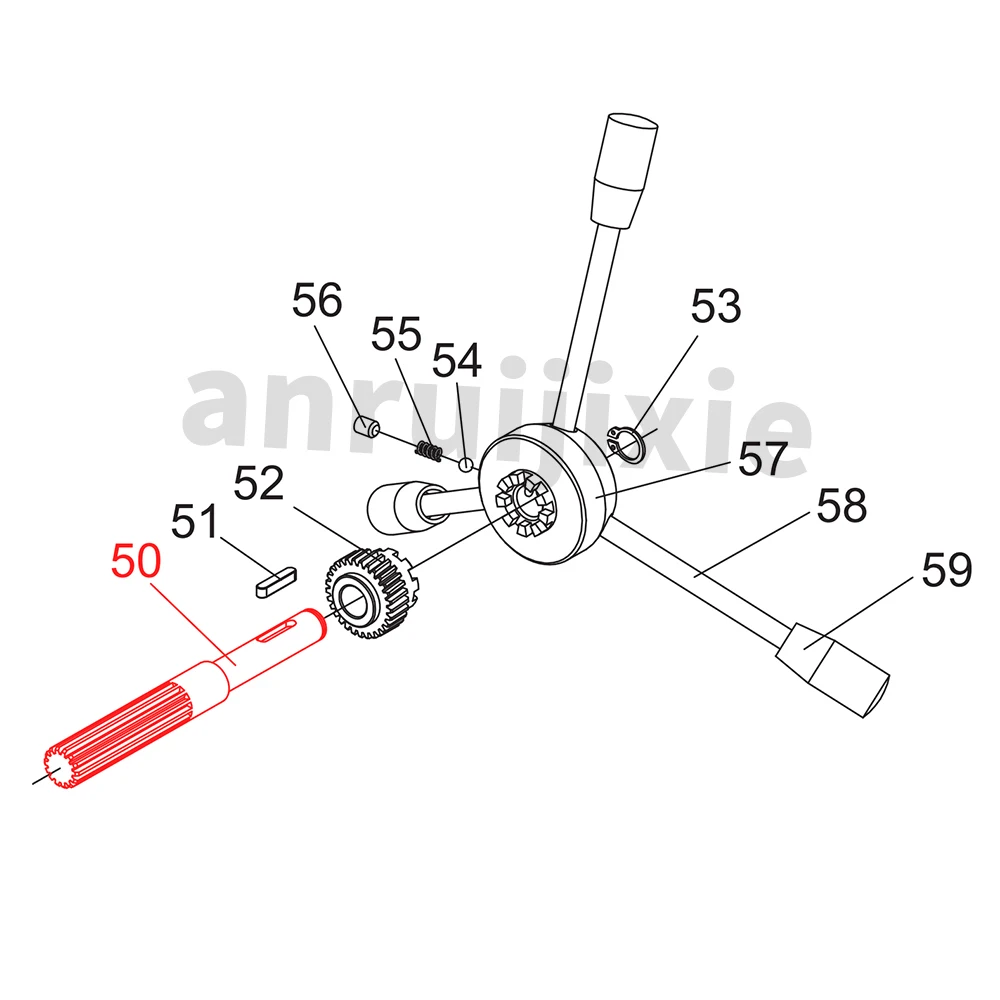 Z-Axis Pinion for SIEG X2&SX2JET JMD-1L&CX605&Grizzly G8689&Little Milling 9 Mini Milling spares