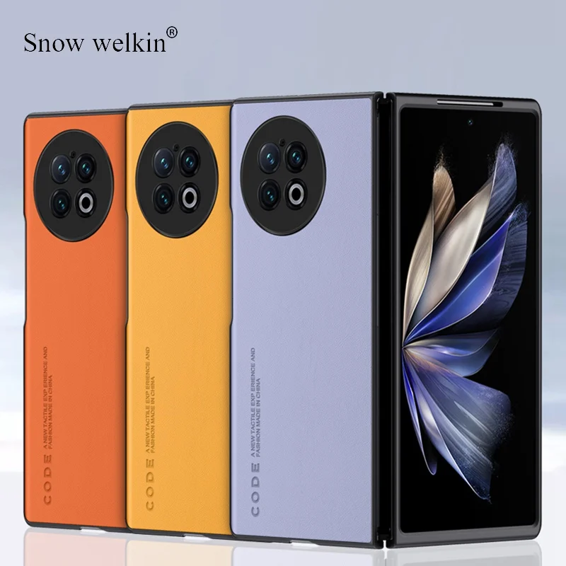 Luksusowe etui ze skóry PU pokrowiec na Vivo X Fold 2 odporne na wstrząsy silikonowe etui na Vivo X Fold Plus etui na telefon Coque