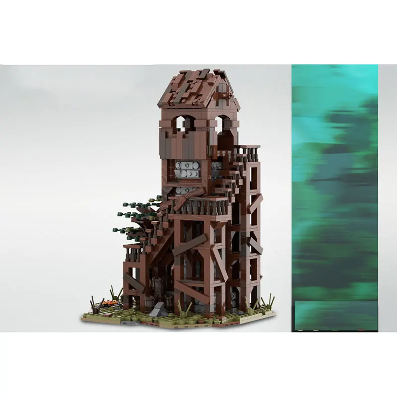 MOC بنة MOC برج دورية القرون الوسطى نموذج جزيئات الطوب الإبداعية التعليمية التعليمية هدية الكريسماس 1339 قطعة