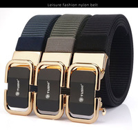 2024 New Toothless Automatic Buckle Breathable Belt With High Quality Korean Edition Men's And Women's Tactical Training Belt