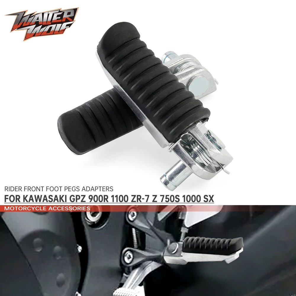 

Rider Foot Pegs Footrest Adapters For KAWASAKI GPZ900R 1100 ZR-7 Z 750S 1000 1000SX KLE 650 VERSYS Motorcycle Accessories Pedal