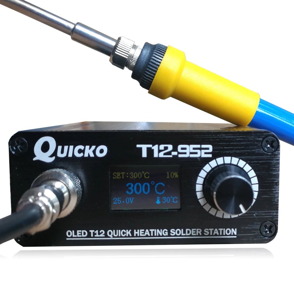 Quicko T12 STC  OLED soldering station electronic welding iron 2020 New version Digital Soldering Iron T12-952 with T12 handle