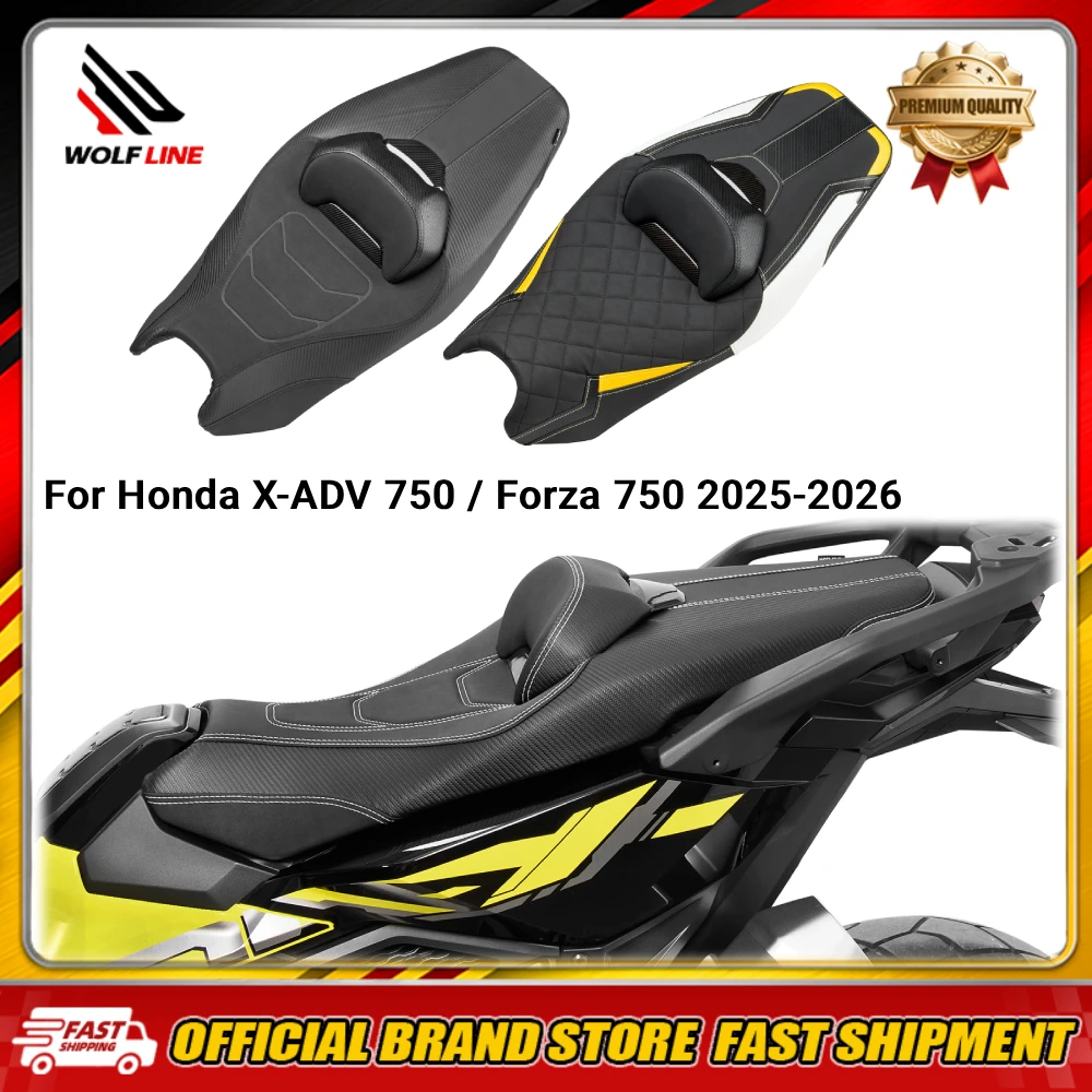 WOLFLINE Einteiliger Sitz für Honda X-ADV 750 Forza 750 2025-2026 Sitz mit integriertem Sitzkissen Vorder- und Hintersitz Komfortsattel Upgrade