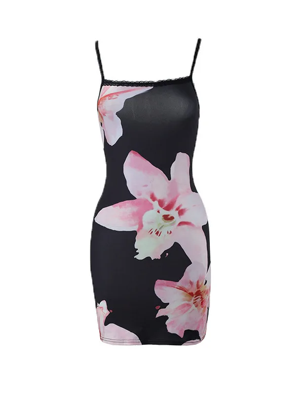 Jupe mi-longue imprimée ort Strapl Dr, coupe cintrée, sans t-shirt Sve, en Fiber d'acétate, une pièce, fabriqué en Guangzhou Dr