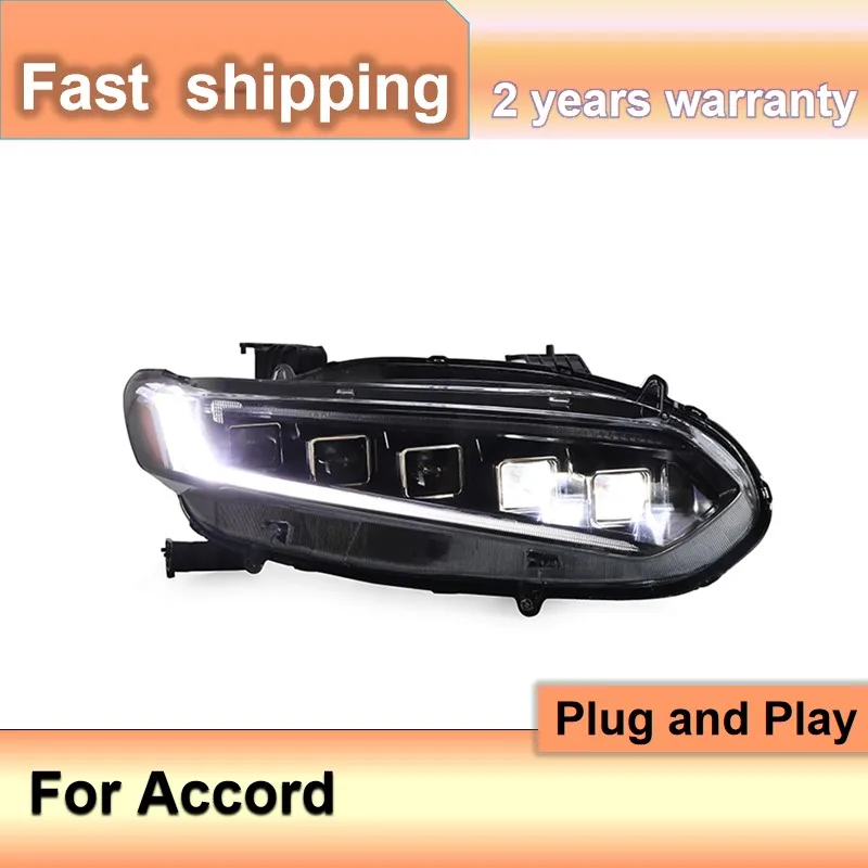 

Car Accessories for Honda Accord Headlights LED Honda Accord 10th 2018 2019 Headlights LED DRL Dynamic Turn Signal