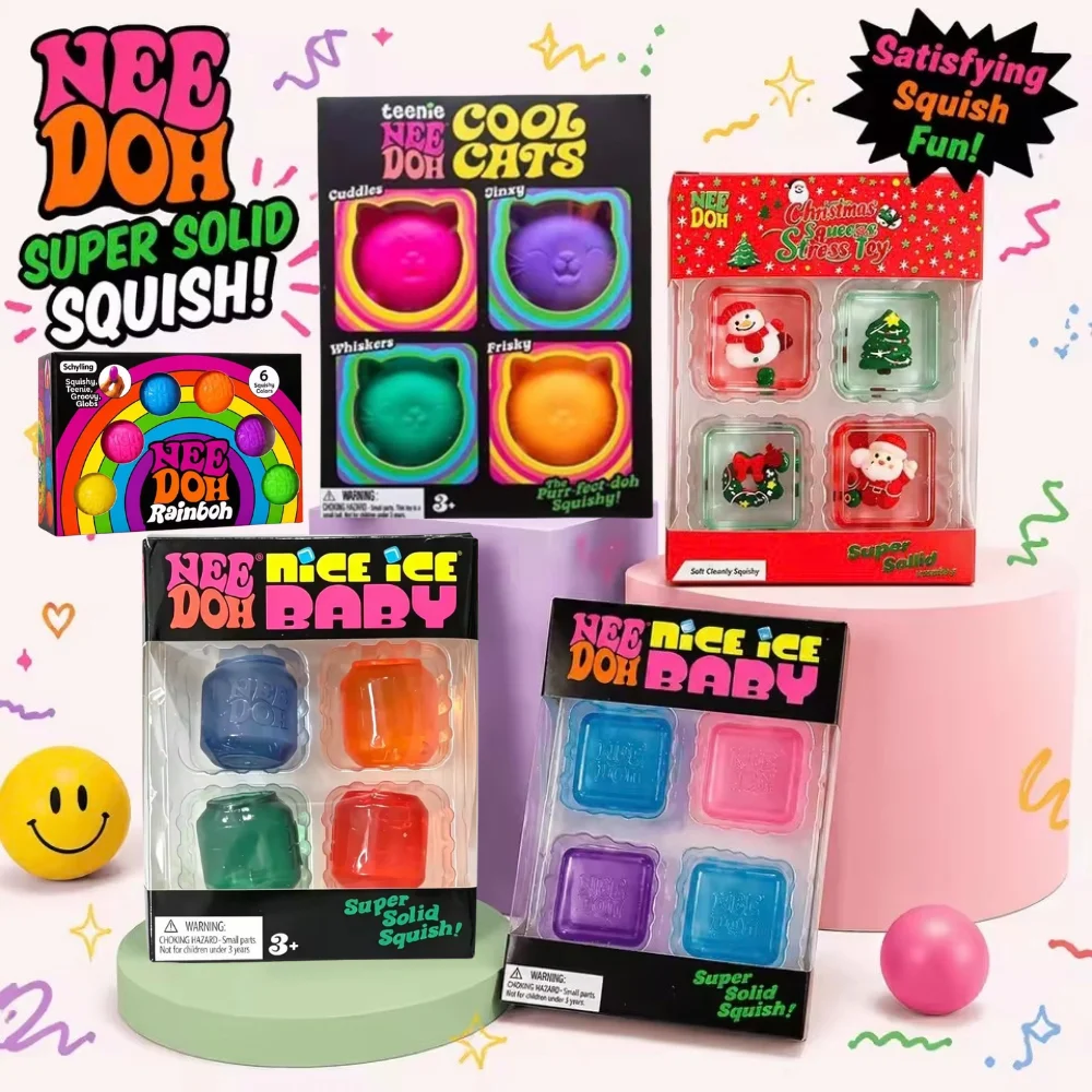 Fidget Cube Original - NeeDoh Mini 4 Pack Nice Cube