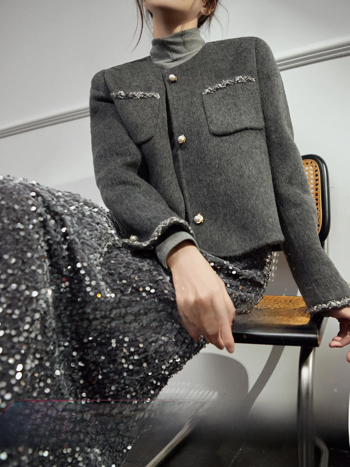 

Шерстяное пальто для женщин, модное, для повседневной носки, новый бренд Uncle, осень 2025, высококачественная женская одежда