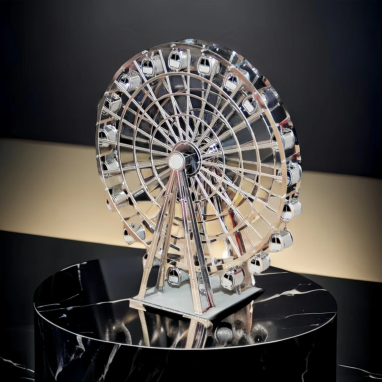 

Alloy Rotating Ferris Wheel 3D Three-dimensional Metal Building Puzzle DIY Handmade Puzzle Assembly Model Toy