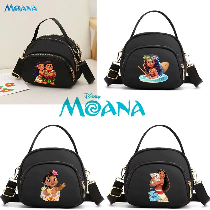 New Style Disney Moana Cartoon Printed Small Square Bag, Mini Phone Bag, Casual and Simple Nylon Cloth Bag, Decorative Items
