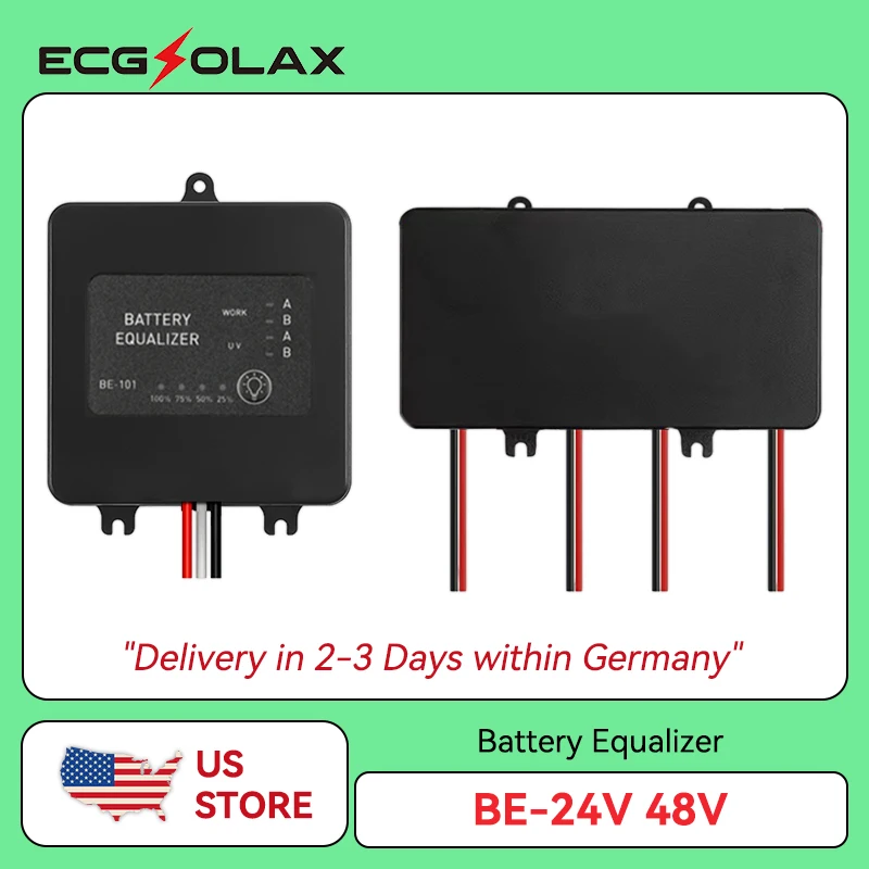 

ECGSOLAX 48V 24V Battery Equalizer Solar Syestem Voltage Balancer For Lead Acid Lithium Batteries Parallel Charge Controller