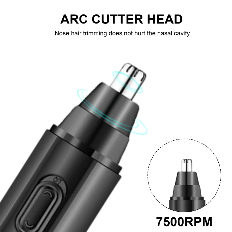 Convenient Washable Nose Hair Trimmer Electric Nasal Hair Scraper Trimming Tool