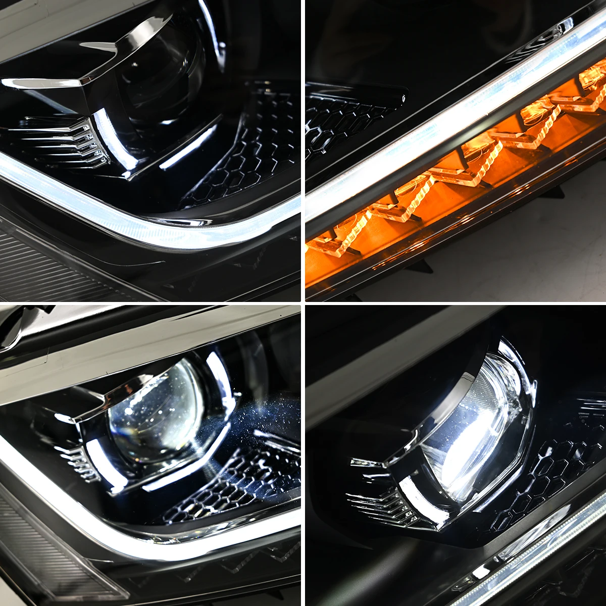 Paar Projektorlinsen-LED-DRL-Scheinwerfer-Baugruppe für VW Volkswagen Jetta MK 6 2011-2018 2012 2013 2014 2015 2016 2017 – Detail 4