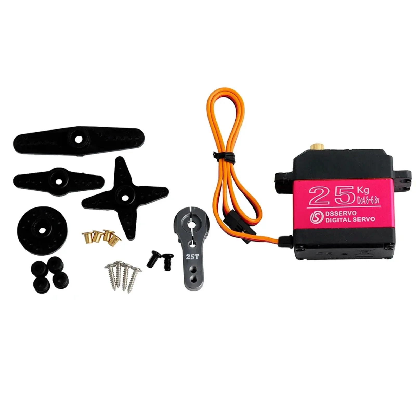 2 قطعة DS3225 25 كجم الرقمية RC سيرفو عزم دوران عالي مقاوم للماء كامل ميتال جير DSServo موتور ل 1/8 1/10 باجا سيارة RC الزاحف