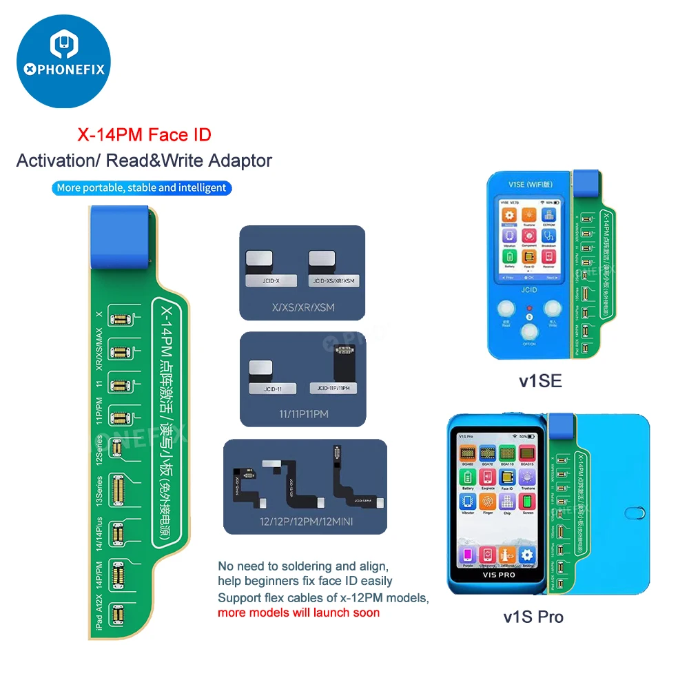 2023 Newest JCID JC Non-removal Face ID Repair FPC Flex Cable for iPhone X-14 Pro Max Dot Projector Read Write Without Soldering