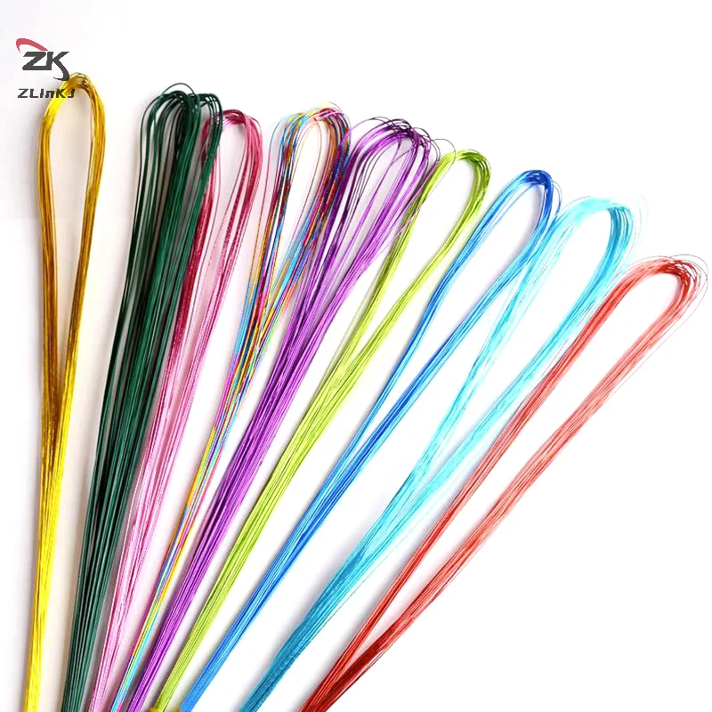 10Pcs 80cm Stocking Flower Wire 0.78mm Diameter Iron Wire For DIY Nylon Stocking Flower Making Nylon Stocking Flower Accessory