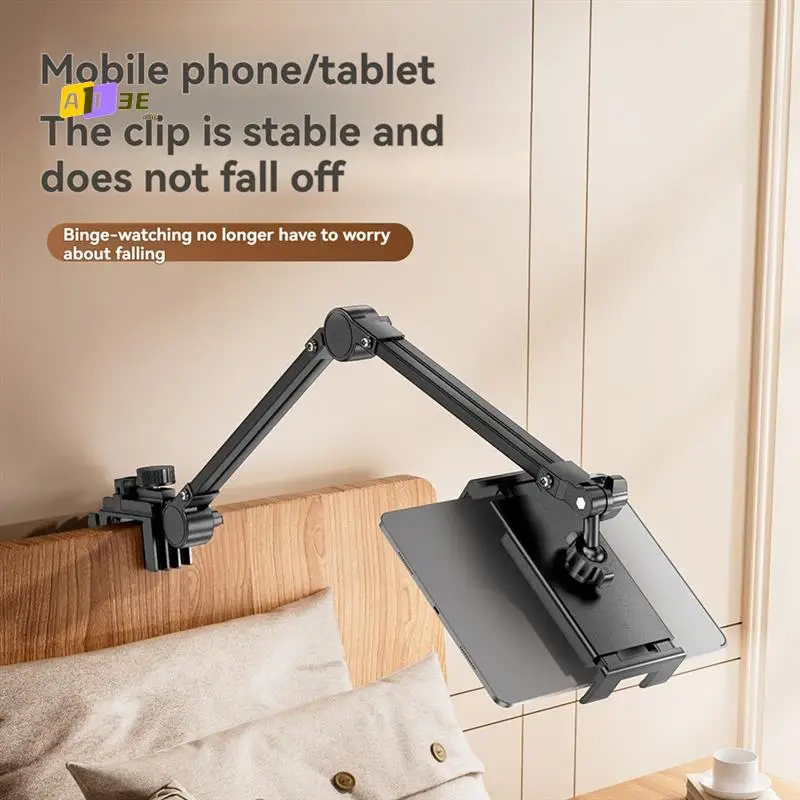 

A13E-Adjustable Bed Tablet Holder Rotatable Long Arm Metal Desktop Tablet Bracket Mounts Clamp For 4.7-10.2Inch For Tablet