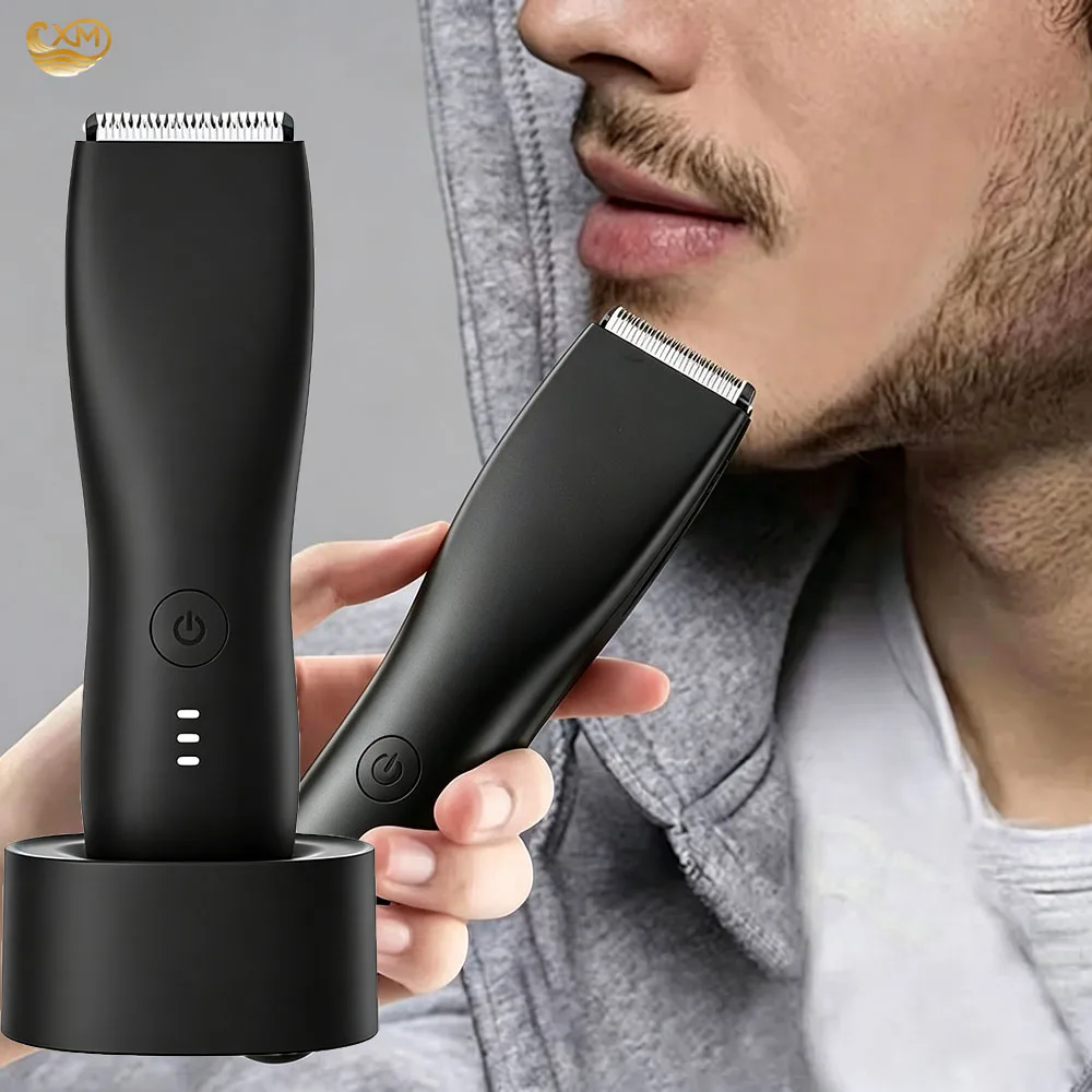 Men's Body Trimmer Electric Razor Pubic and Underarm Hair Private Hair Trimmer Ceramic Blade Waterproof  Men's Grooming Kit