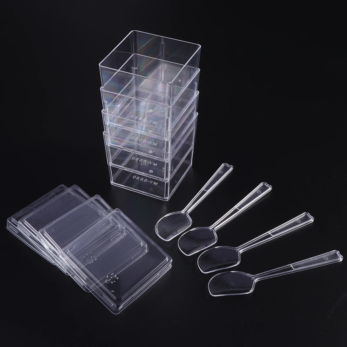 

120Ml Mini Dessert Cups Catering Supplies Leakproof Appetizer Bowls Tasting Glasses Parfait Tumblers Clear Plastic Set For