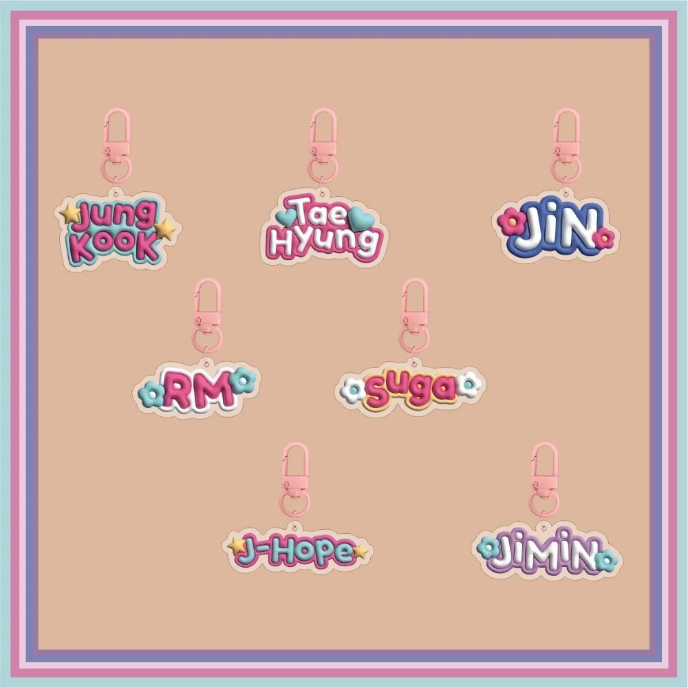 Korean Popular Fashion Keychains for Accessories Bag Keyrings JUNGKOOK J-HOPE JIMIN Jewelry Friends Fans Gifts Car Key Chains