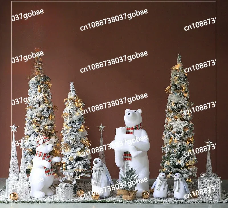 2024 Christmas Large Christmas Tree Scene Arrangement Shopping Mall Home Hotel Floor Set Christmas Decoration